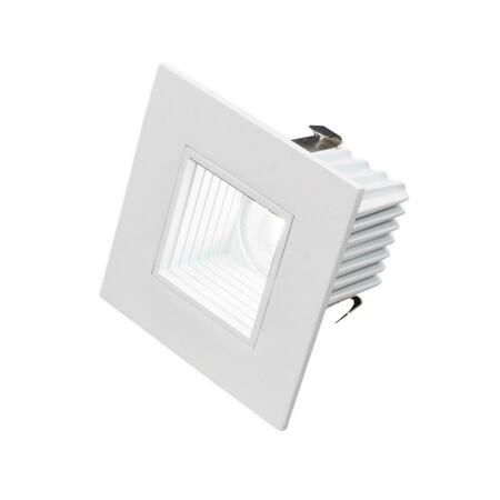 NICOR LIGHTING 2 in. Square LED Downlight with Baffle Trim in White - 3000K DQR2-10-120-3K-WH-BF